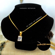 Flat Necklaces and Gem Pendants | One Year Guarantee | Anti-Rust & Allergy Necklace | Durable Neckla