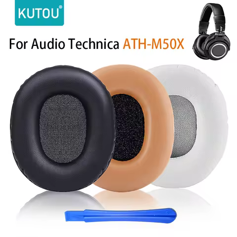 KUTOU Replacement Ear Pads Cushions for Audio Technica ATH M70 M50X M50 MSR7 M40X M40 M30X 7506 Head