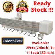 3.5 FEET(42inch) (Complete Set)High Quality Single Aluminium Curtain Railing Window/ Door, Langsir R