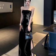 [Beauty Must-Buy] Tube Top Design One-Piece Dress Ilia Hot Tube Top Dress Female Autumn Sexy Hot Gir