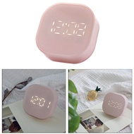 Prettyia Mini Compact Cube Bedside Digital Alarm Clock Magnetic Timer,USB/Battery Powered,Multiple Functions
