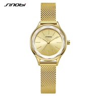 SINOBI Fashion Golden Women's Watch Top Luxury Woman Quartz Wristwatches Design Elegant Ladies Clock Relogio Feminino SYUE