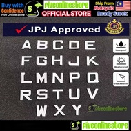 (Approved) Number Plate Sticker Motorcycle White A-Z / 0-9 Sticker Abjad Nombor Motor Motosikal ABC 