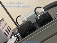Size 23 15cm 19 * 13cm with Folding Airplane Box Cowhide Hourglass Bag Handbag 6ff