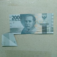 uang miscut misprint salah potong salah cetak Rp 2000 2017