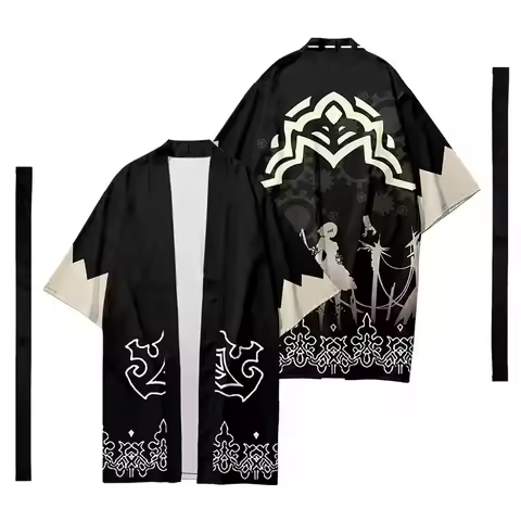 Game NieR Automata Anime Shirt Clothing Traditional Haori Cosplay Long Kimono Women Men Japanese Str