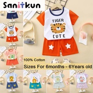 2Pcs New Baby Cartoon T Shirt Set Short Sleeve Suit Summer Baju Boys Murah 100% Cotton Korean Casual Shirts + Shorts Kids Clothes Set Girl