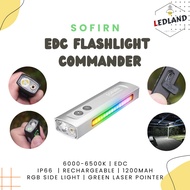 SOFIRN commander HD01 EDC waterproof IP66 1200lumens RGB side light green laser pointer flashlight E