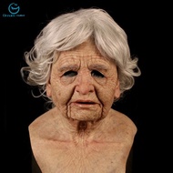 Dmm Topeng Wanita Tua Bahan Silikon Untuk Pesta Halloween/Masquerade