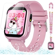 Waterproof Smart Watch for Kids Gift for Girls Age 5-12 with 32 Games, Dual Camera, Habit Tracking, 