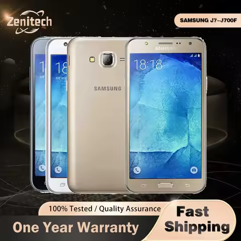 Original Samsung Galaxy J7 J700F 4G Mobile Phone Dual SIM 5.5" 1.5GB RAM 16GB ROM Global Version 13M