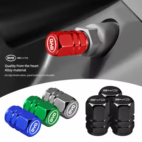 4Pcs Aluminum Car Wheel Tire Valve Caps Dust Cover For BYD Atto 3 Yuan Plus Han Tang EV F3 E6 Song Q