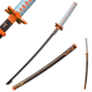 Carbon Steel Demon Slayer Sword Real Metal, Handmade Katana Anime Cosplay Sword, About 41 inches-ren