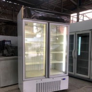 upright glass door freezer bekas