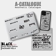 Aesthetic Catalog Waterprooft Compilation Hypebeast Black Series Band Music Icon Logo Sticker || Bla