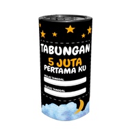 Permanent Plastic Target Piggy Bank Open Close 1 million - 15 million Savings Money Souvenir Gift