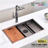[ LEVANZO ] MULTIFUNCTIONAL NANO KITCHEN SINK ~ VOLCANO TEXTURE