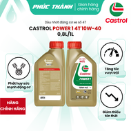 [HÀNG CHÍNH HÃNG] Dầu Nhớt xe số Castrol Power1 4T 10W-40 0.8L 1L - Mẫu Mới
