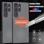 [Wholesale Price]Translucent Carbon Fiber Back Film Compatible for Samsung Galaxy S23 Series / Anti-scratch Phone Back Protector For S23 Plus S23 Ultra / Mobile Phone Back Sticker