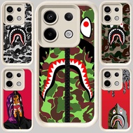 M-4 Bape Shark White Casing for Xiaomi Redmi 15C 13X Note poco 13T 13 13C M6 X6 Pro Plus Neo 5G