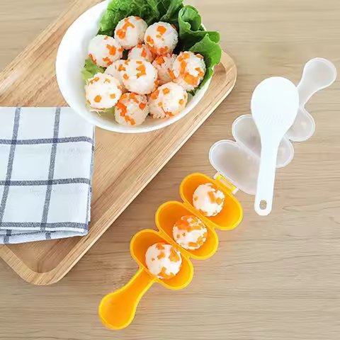 Rice Ball Shaker DIY Rice Baller Shakers Lunch Maker Mould Onigiri Mold DIY Rice Baller Shakers Kitc