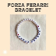 F1 FORZA FERRARI Bracelets | 6mm ABS Imitation Pearl