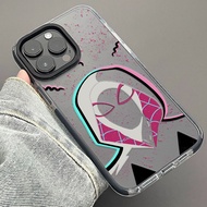 Spider-man Gwen Superhero Movie Handsome Shock-resistant iPhone Case Suitable for iPhone 11promax 13promax 14promax 12pro 13 14 15 X XS XR max 11 12 13pro 14plus 15 pro max 7 8plus Transparent Silicone