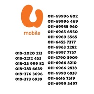 VIP NUMBER Umobile Unlimited Data & Calls Prepaid Starter Pack CAN ADD ON U35/U25 Free speed Booster