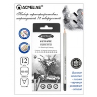 Acmeliae (43594) Artmate Graphite Pencil Art Set (12 pcs Tin Case) (4H, 3H,2H, H, HB, 2B,3B, 4B, 5B,