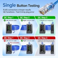 NOYAFA Rechargeable Network Cable Tester with RJ45 Crimp Tool, RJ11 RJ45 CAT5 CAT6 CAT7 Ethernet Cab