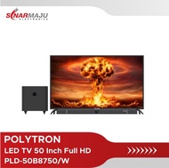 AUZ LED TV 50 Inch Polytron Full HD Cinemax Soundbar PLD-50B8750/W