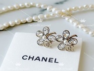 Chanel Flower Earrings with Crystals 26P四葉草耳環