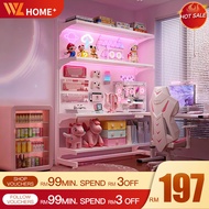 Standing Pegboard Gaming Room Decoration Rak Besi Adjustable Book Shelf Gaming Room Decor Rak Buku B