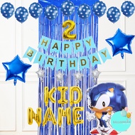 Sonic SIMPLE DECOR/CHILDREN'S BIRTHDAY DECORATION/BALLOON FOIL/BALLLON SONIC