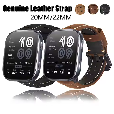 Quick Release Leather Straps for Amazfit Bip 6 5 Bip6 Quality Genuine Retro Genuine Leather Band for