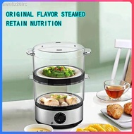 ✗Electric Steamer siomai Steamer siomai Food Steamer Electric 4L 2-Layer Large Capacity steamer Aike