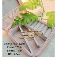 375 8 Carat Real Gold Nail Coin Bracelet