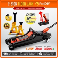 Low Profile Floor Jack 2.5 Ton 85mm - 380mm Hydraulic Jack Heavy Duty Repair Tools Car Jet Kereta ke
