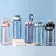 2L Large Capacity Transparent Water Bottle 2000ML Tumbler Botol Air Besar Gym Big Water Bottle With 