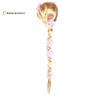 Enchanted Rapunzel Big Braid Wig Rapunzel Princess Wig with Flowers Wig for Girls Performance Childr