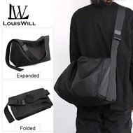 LouisWill Men Bags Large Capacity Shoulder Bag Waterproof Crossbody Bag Messenger Bag Postman Casual