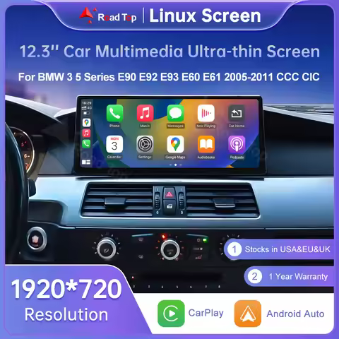 12.3Inch Ultra Thin Touch Screen For BMW 3 Series E90/E91/E92/E93 5 Series E60 E61 E63 CCC/CIC Wirel