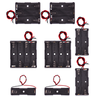 AOKIN | 8Pcs AA Battery Holders with Wire Includes 1 AA Battery Holder 1.5V 2 AA Battery Holder 3V 3
