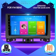 WeBetter TopNavi 9inch 4Core IPS Full Touch Android Car Raido Audio Video Stereo Player For VW Volkswagen Crafter 2006-2016 Mercedes Benz Sprinter With BT WiFi SWC MirrorLink Rear View GPS Navigation