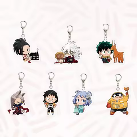 MHA My Hero Academia 5.5cm Acrylic Keyring Q Version Character Pendant Deku Momo Tomura Nejire Fat G