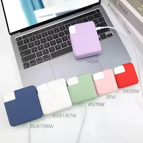 Travel Silicone Case for MacBook Charger 29-140W Adapter Cover Pro/Air Power Brick Organizer Apple L