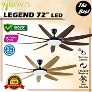 INOVO LEGEND 72 LED 9 Blades DC Motor 8 + 8 F/R Speed Tricolor LED Light Ceiling Fan