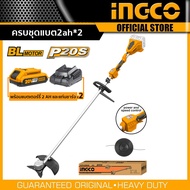 INGCO เครื่องตัดหญ้า ไร้สาย 40 โวลท์ BL MOTOR รุ่น CSTLI20028 String Trimmer + Brush Cutter (เครื่อง