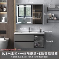 ST/📍Griffin Smart Bathroom Cabinet Mirror Cabinet Combination European Solid Wood Set Bathroom Cabinet Washstand Hand Wa