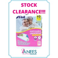 AROS DISPOSABLE UNDERPAD 75CM X 75CM 10'S